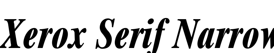 Xerox Serif Narrow Bold Italic Polices Telecharger
